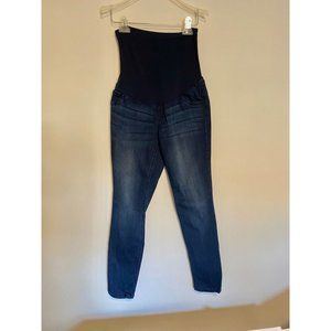 Indigo Blue Maternity Womens Medium Secret Fit Belly Stretch Ankle Skinny Jeans